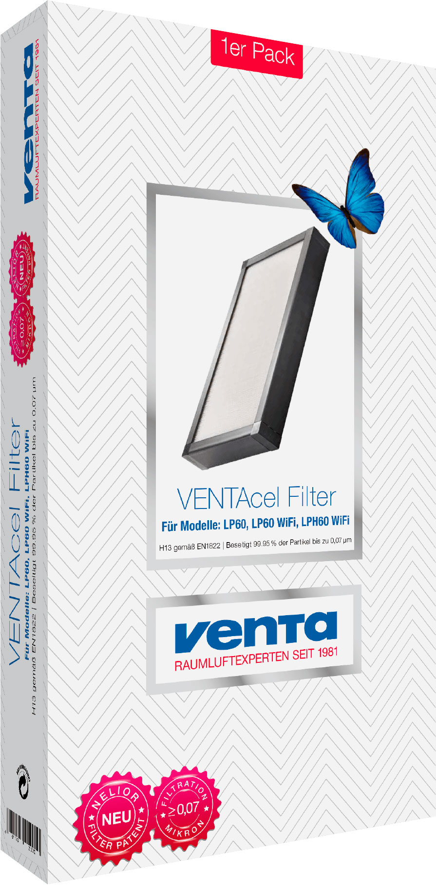 VENTAcel Nelior-фильтр (HEPA фильтр) для LPH60, AP902, AH902