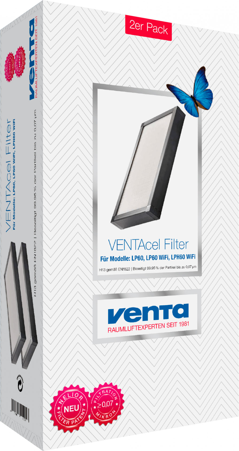 VENTAcel Nelior-фильтр (HEPA фильтр) 2шт для LPH60, AP902, AH902